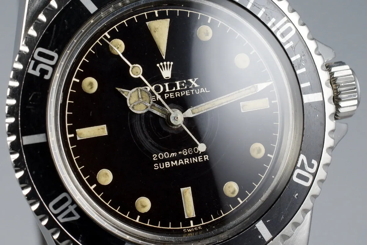 1960’s Rolex Submariner 5512 PCG Gilt Chapter Ring Dial