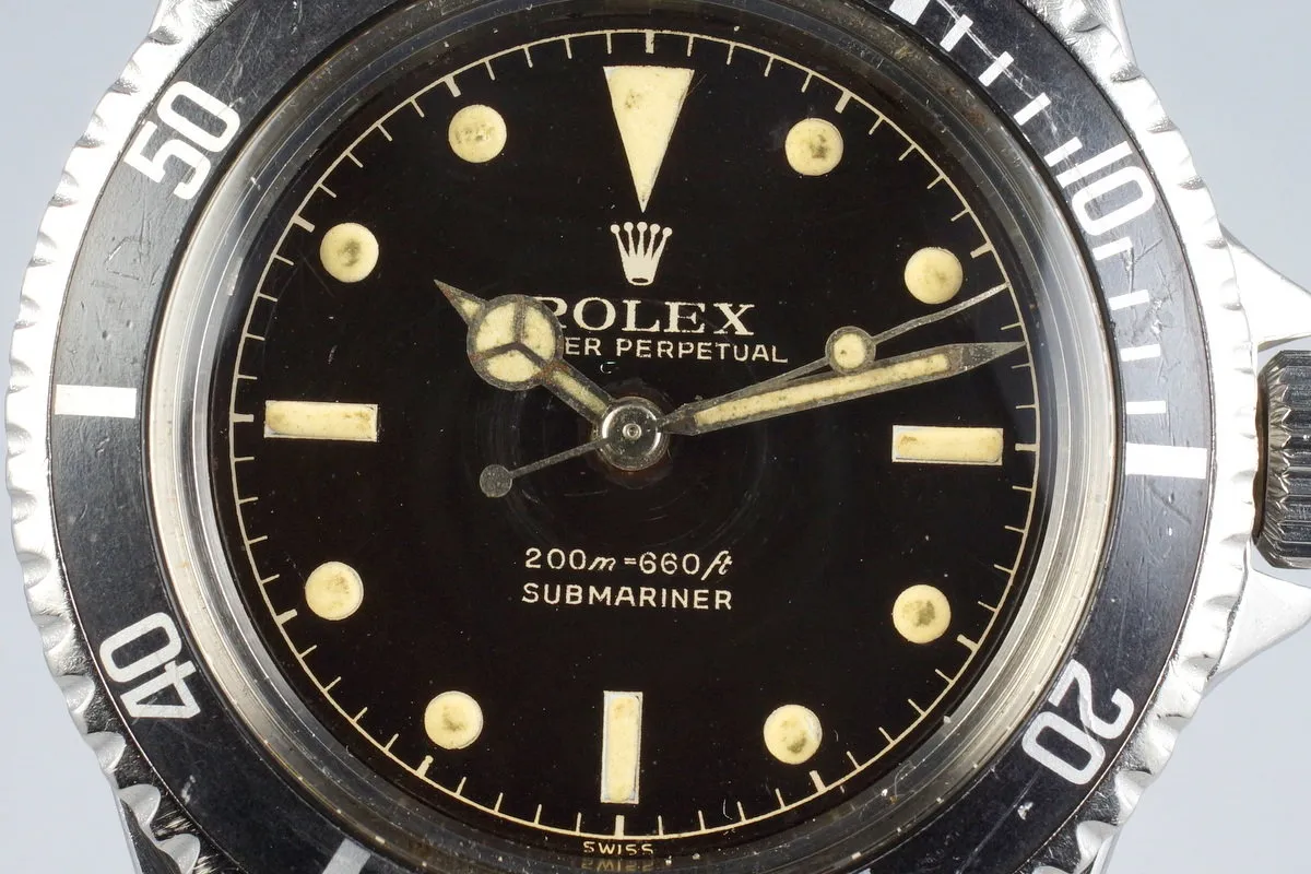 1960’s Rolex Submariner 5512 PCG Gilt Chapter Ring Dial