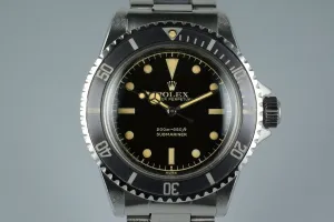 1963 Rolex Submariner 5513 PCG Gilt Chapter Ring Dial