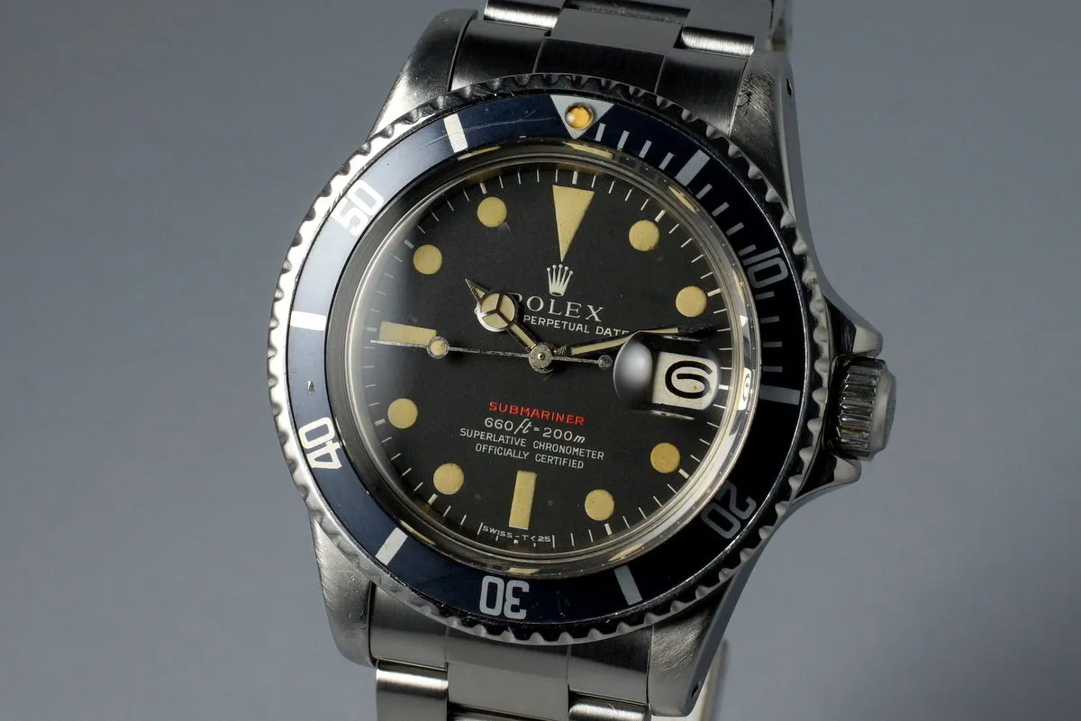 1972 Rolex Red Submariner 1680 Mark V Dial