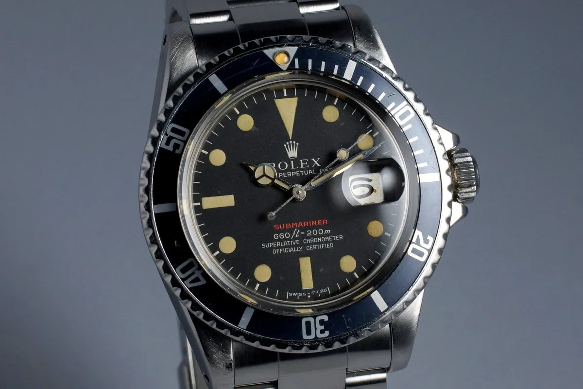 1972 Rolex Red Submariner 1680 Mark V Dial