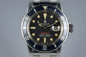 1972 Rolex Red Submariner 1680 Mark V Dial