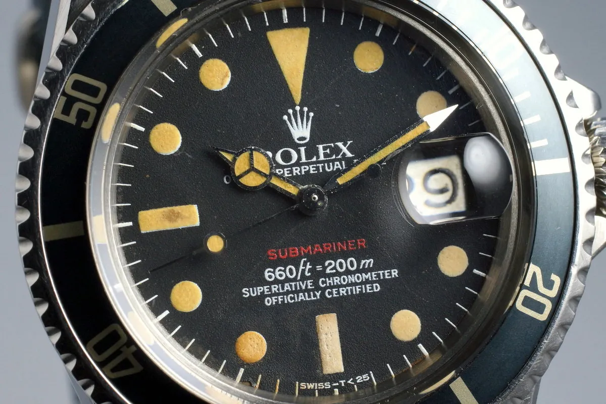 1972 Rolex Red Submariner 1680 Mark VI Dial