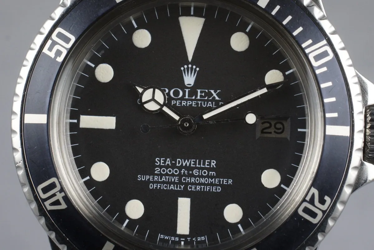 1978 Rolex Sea Dweller Ref: 1665 Mark I ‘Great White’ Dial with Box and Papers