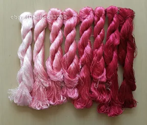 8bundles 100%real mulberry silk,hand-dyed embroidery silk floss/thread N35