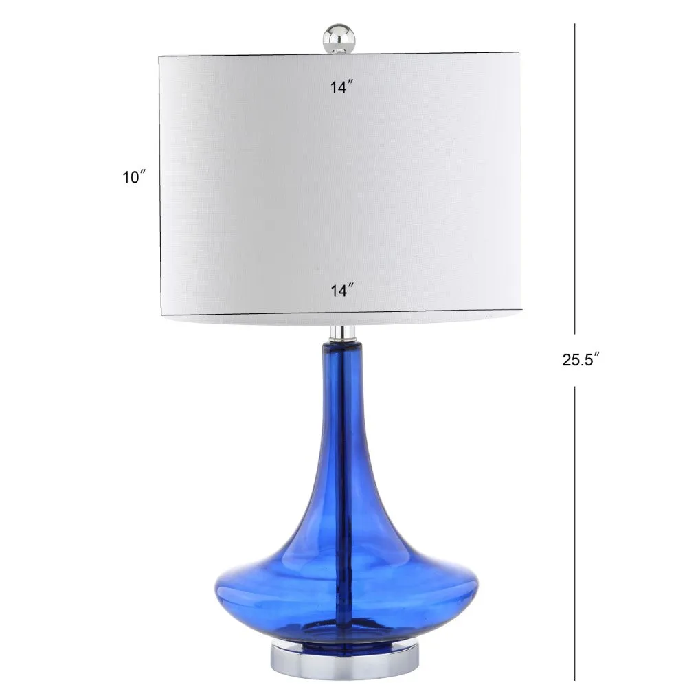 Ace 25.5" Glass Teardrop LED Table Lamp, Set of 2