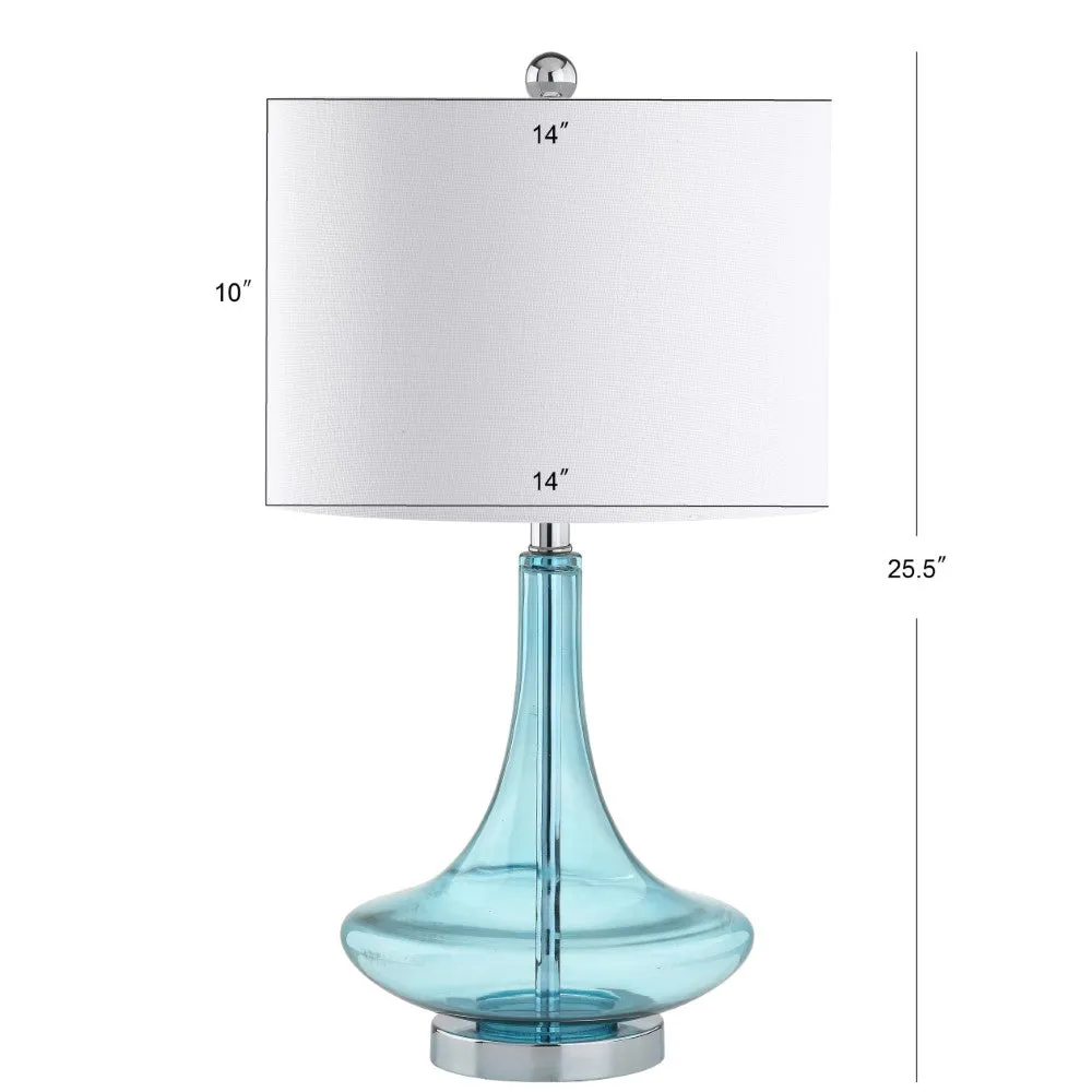 Ace 25.5" Glass Teardrop LED Table Lamp, Set of 2