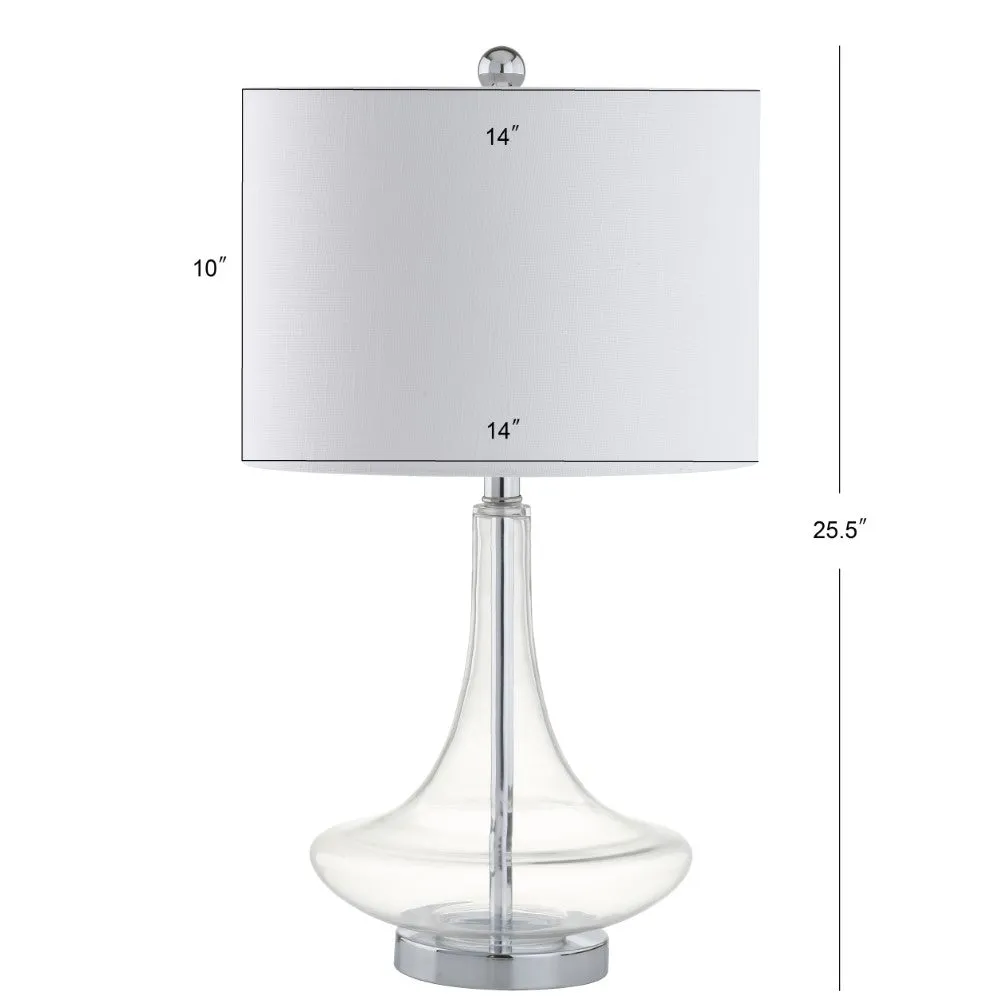 Ace 25.5" Glass Teardrop LED Table Lamp, Set of 2