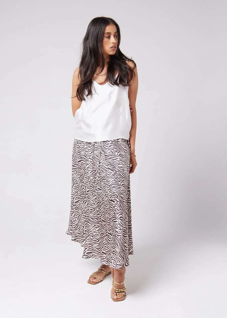 Aster Silk Maxi Skirt