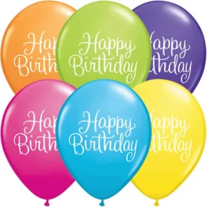 Birthday Classy Script Latex Balloon 11in