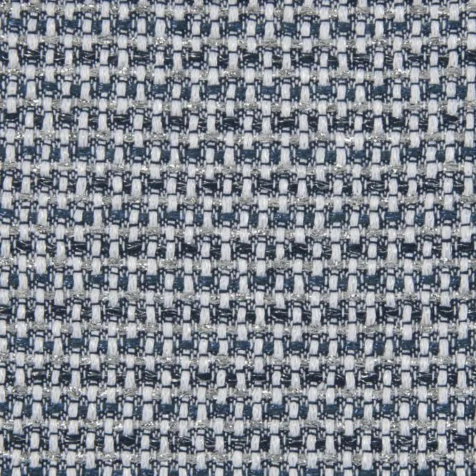 Blue Shiny Tweed Fabric 1199