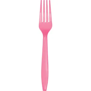 Bulk Candy Pink Plastic Forks (288 per Case)