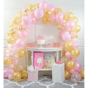 Bulk Pink and Gold Balloon Arch Kits (6 Kits per Case)