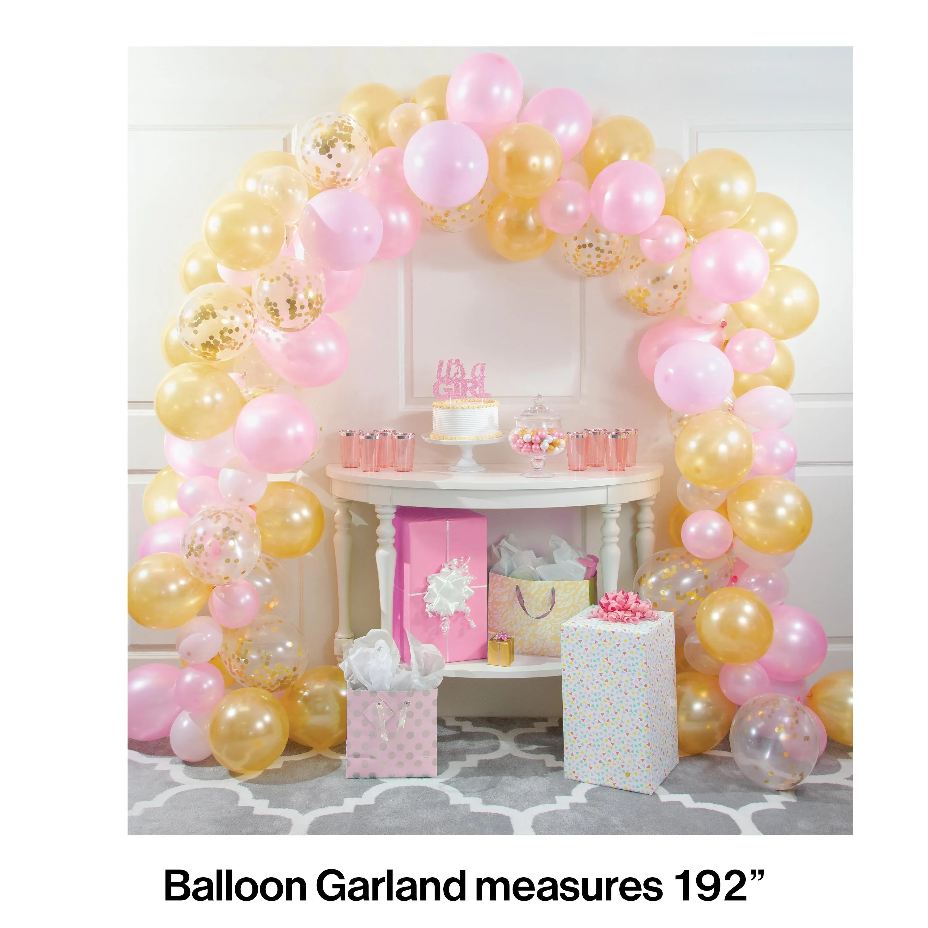 Bulk Pink and Gold Balloon Arch Kits (6 Kits per Case)