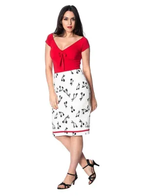 CHERRY POP PENCIL SKIRT