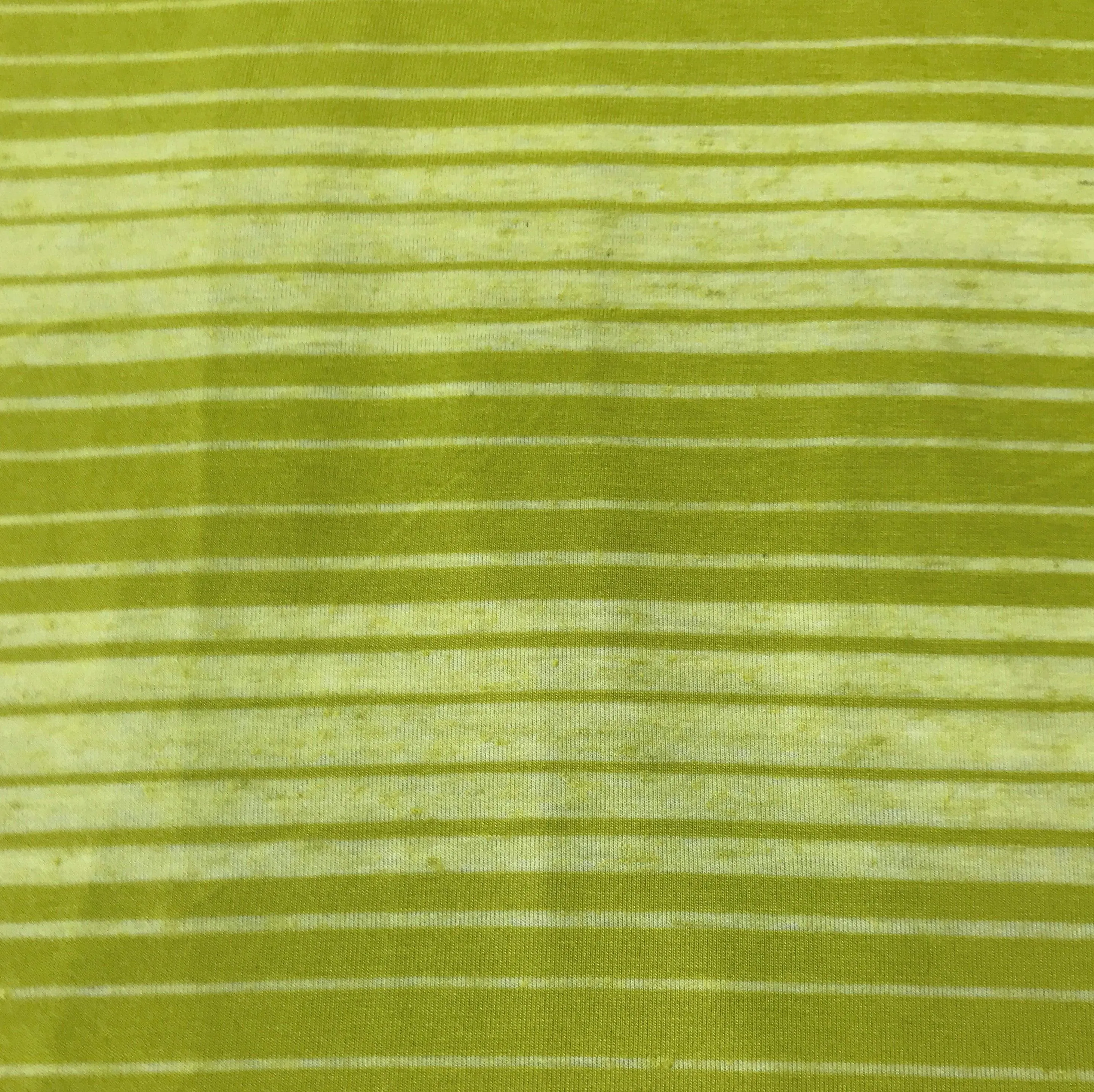 Citrus Stripes on Bamboo/Spandex Jersey Fabric