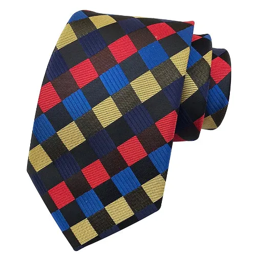 Classy Men Colorful Checked Silk Tie