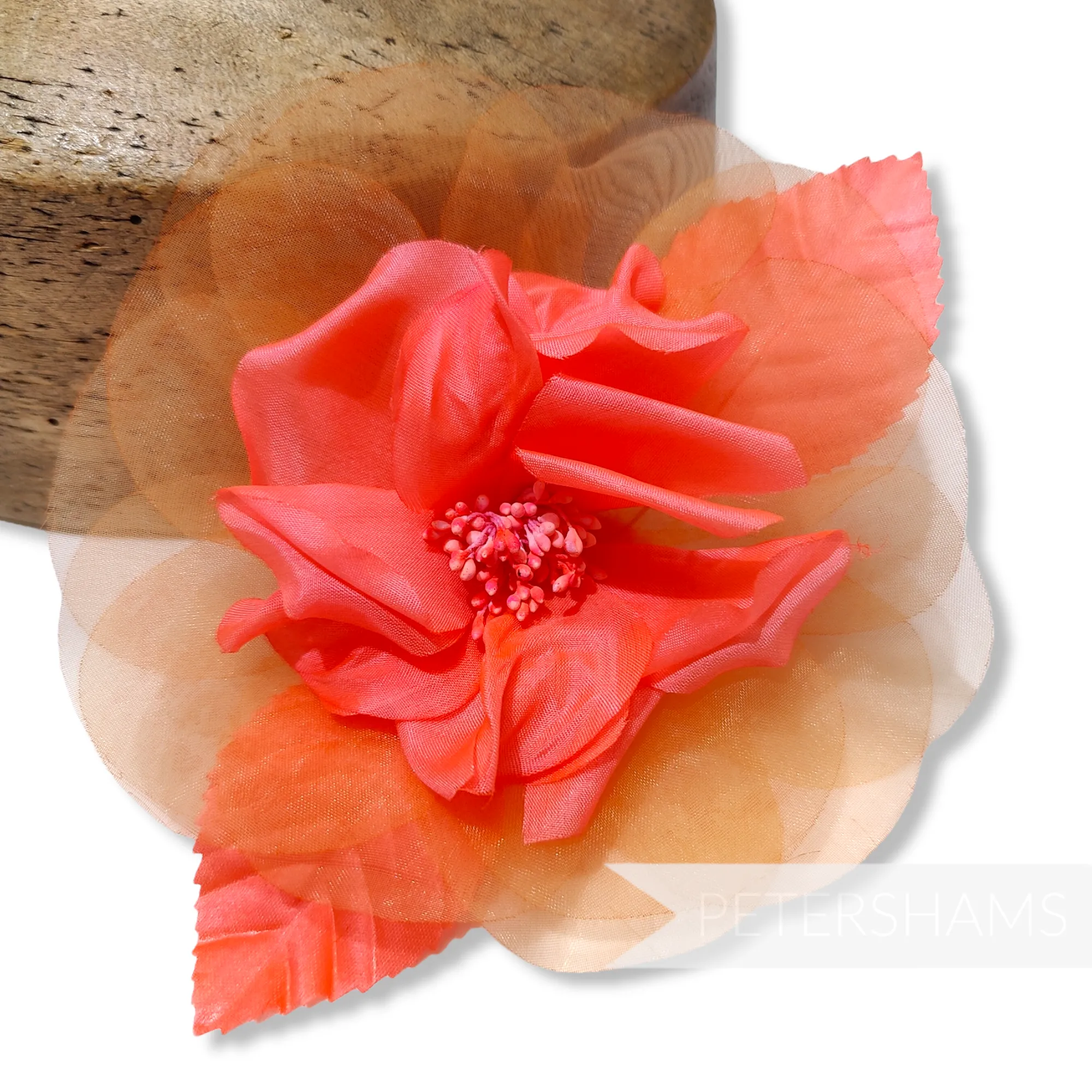 'Cleo' 13cm Silk and Organza Flower Hat Mount