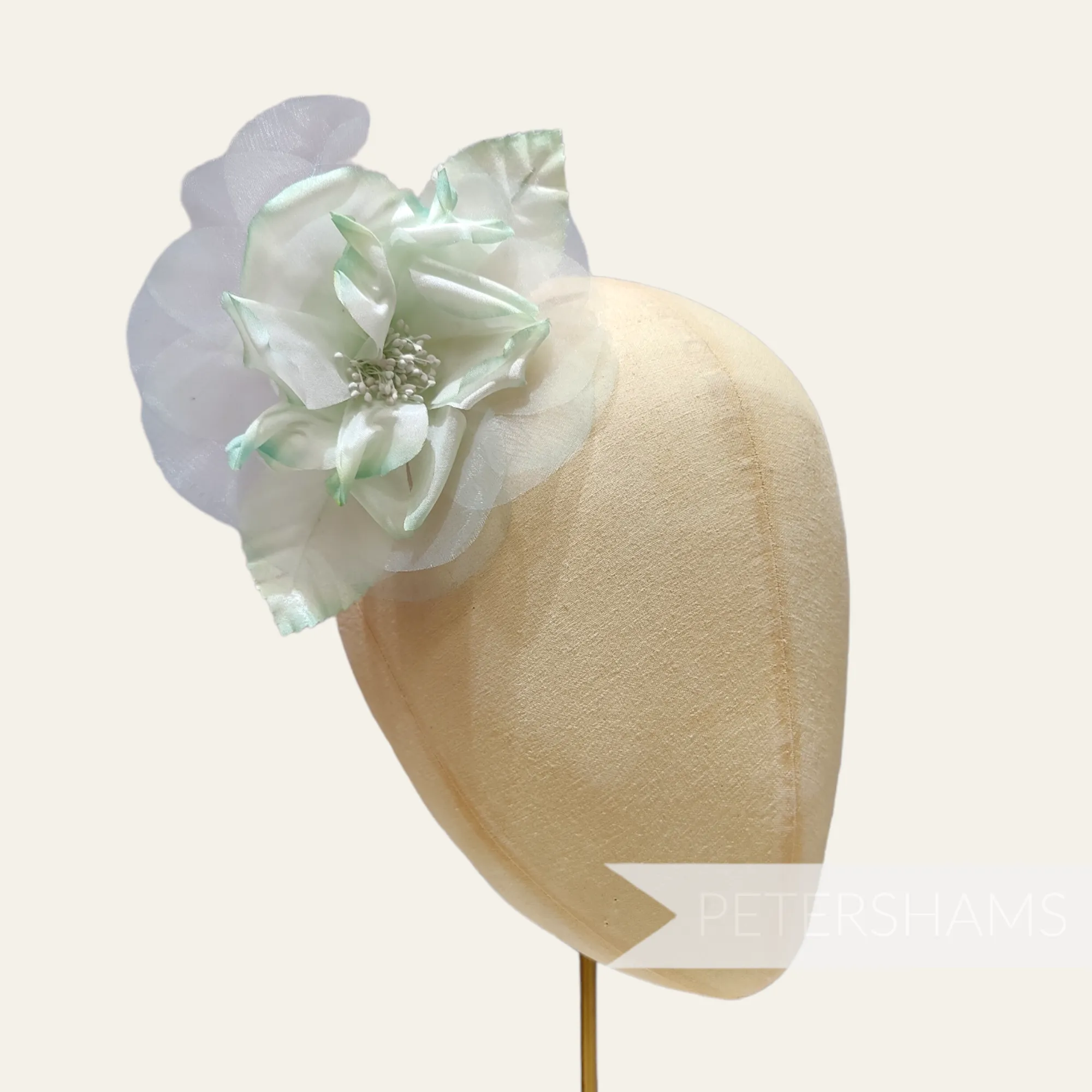 'Cleo' 13cm Silk and Organza Flower Hat Mount