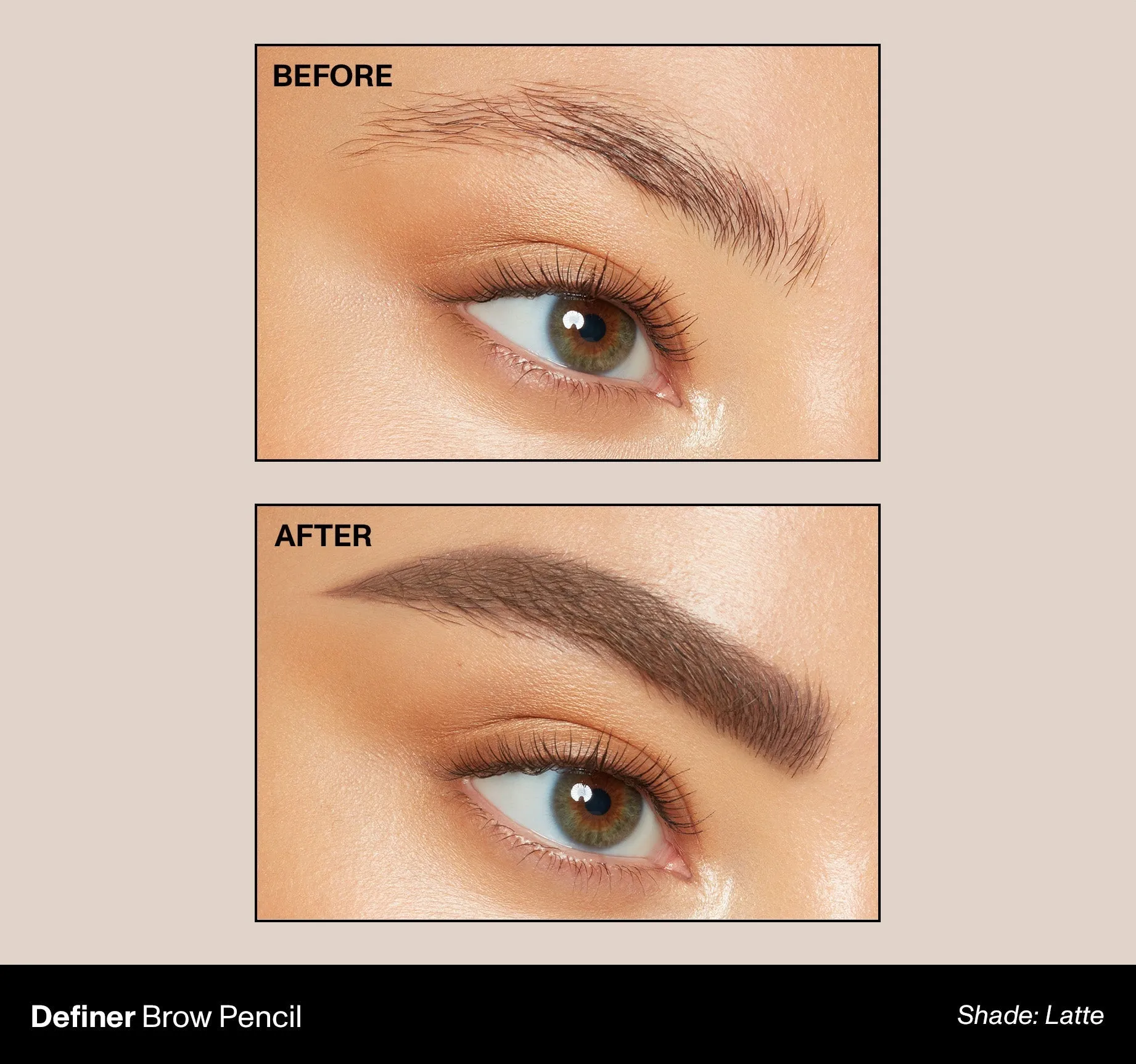 Definer Dual-Ended Brow Pencil & Spoolie - Latte