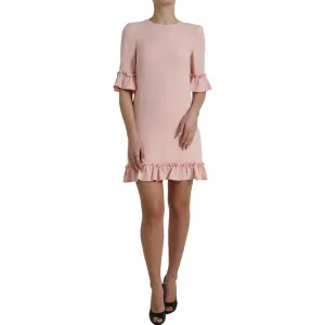 Dolce & Gabbana Elegant Light Pink A-Line Shift Mini Dress