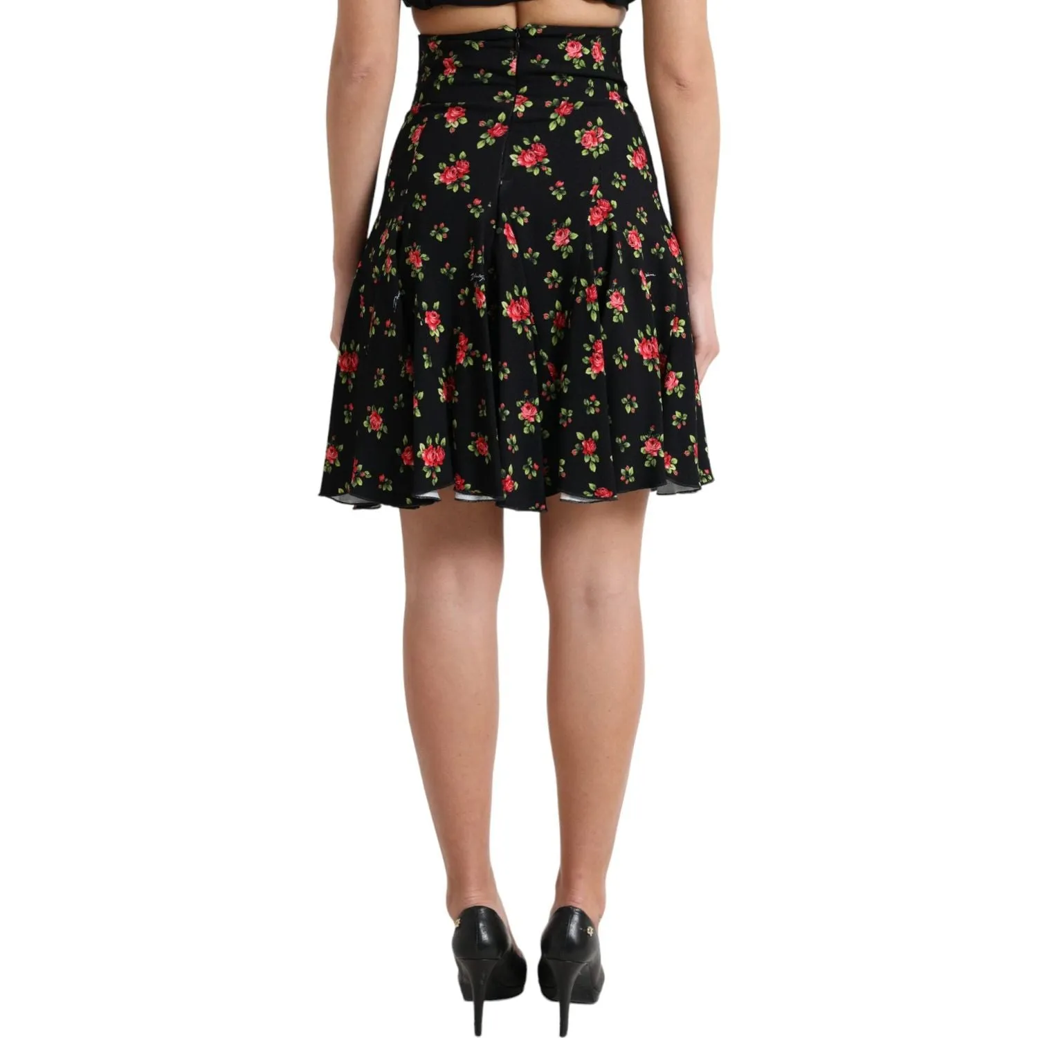 Dolce & Gabbana Floral A-Line Mini Skirt with High Waist