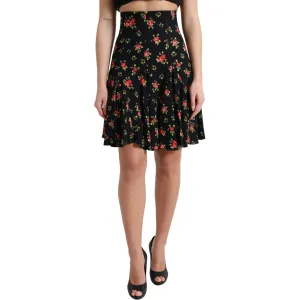 Dolce & Gabbana Floral A-Line Mini Skirt with High Waist