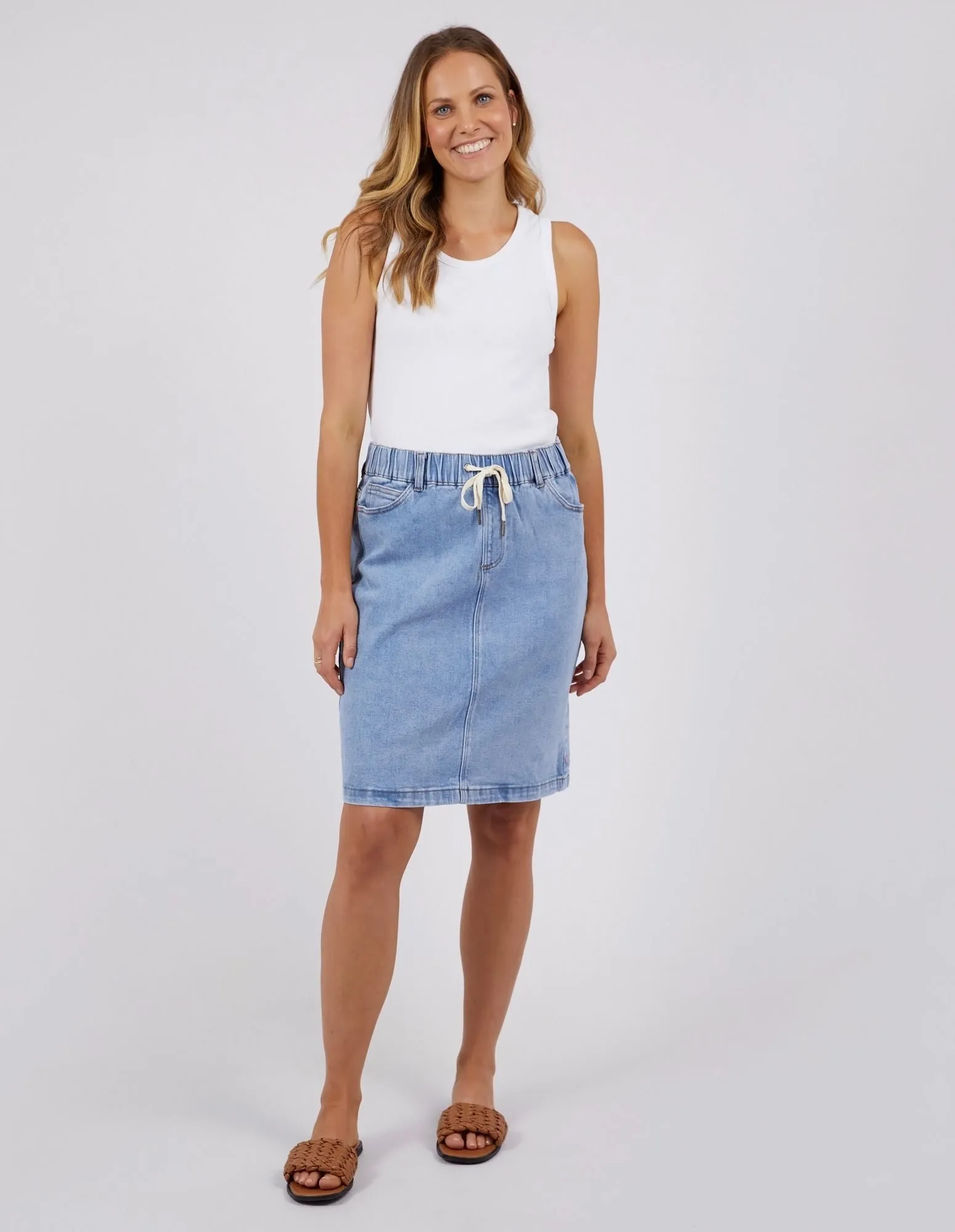 Elm Lifestyle - Skirt - Peta - Denim Blue