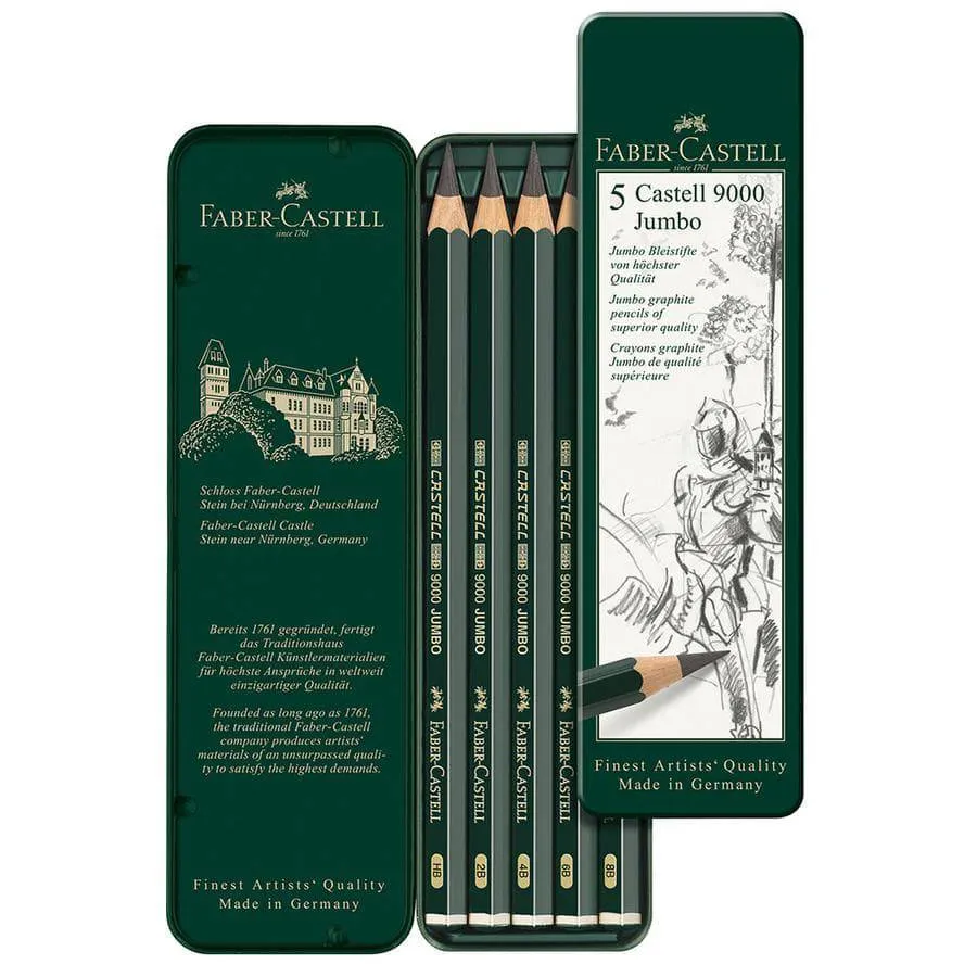 Faber-Castell - Castell 9000 Jumbo tin of 5