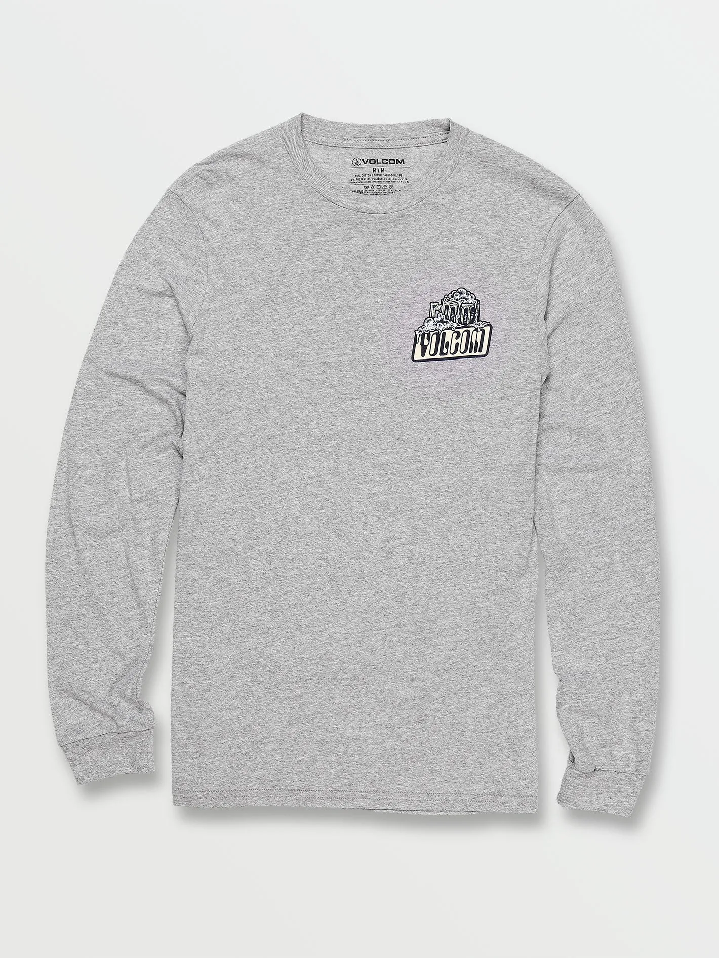 Frothy Days Long Sleeve Tee - Heather Grey