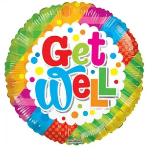 Get Well Multicolour Foil Balloon