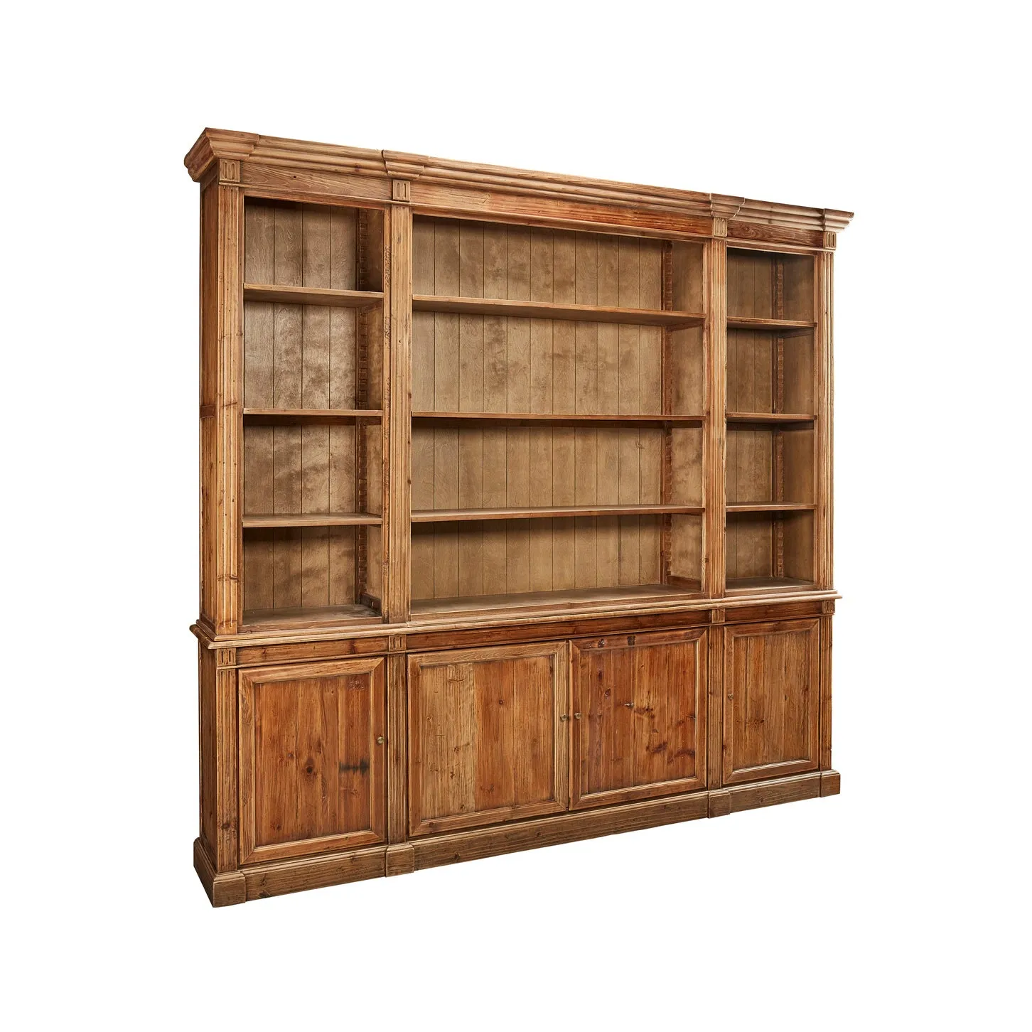 Grand Reclaimed Bookcase in Warm Honey