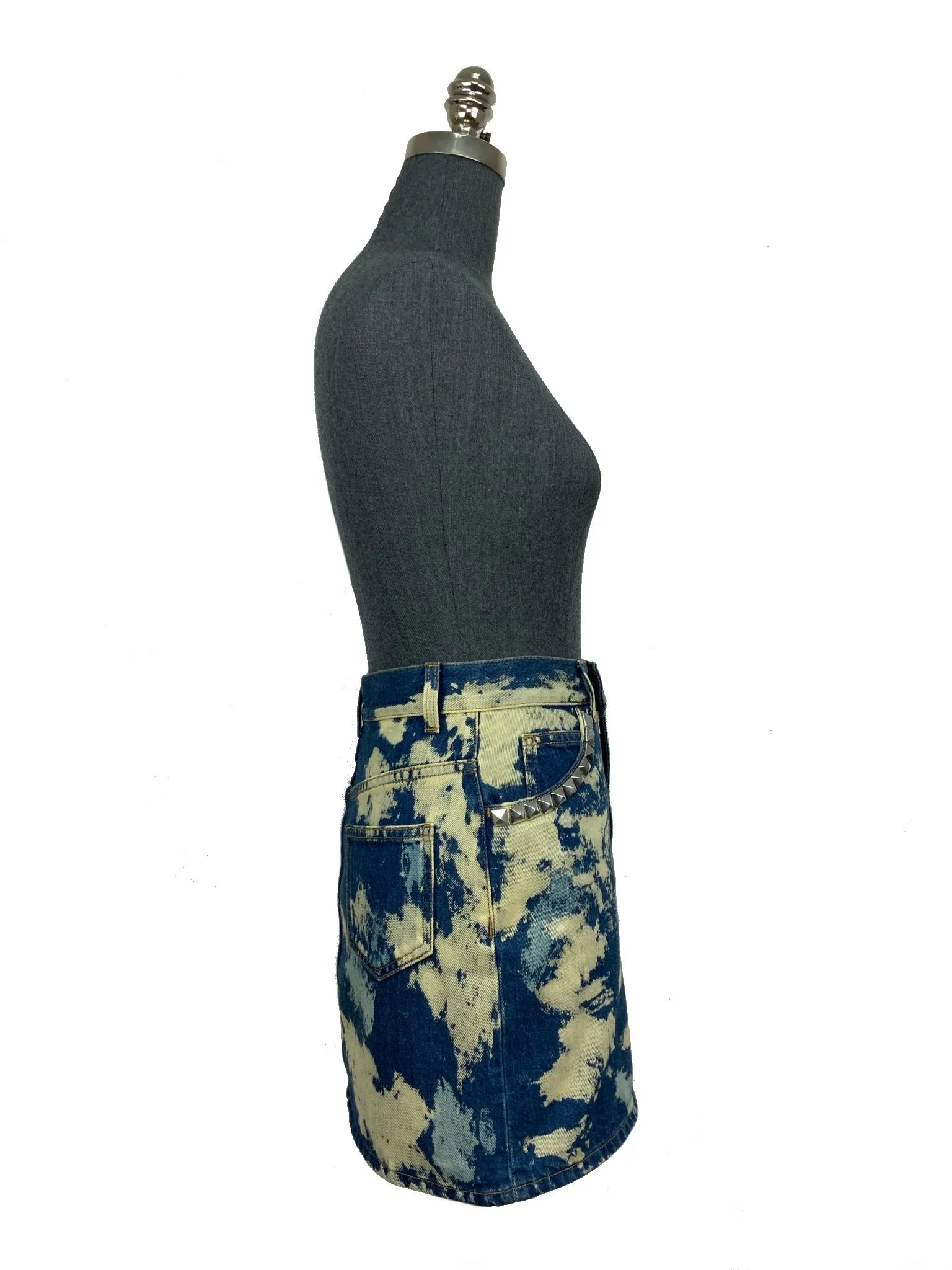 Gucci Printed Bee Denim Jean Skirt Size XS