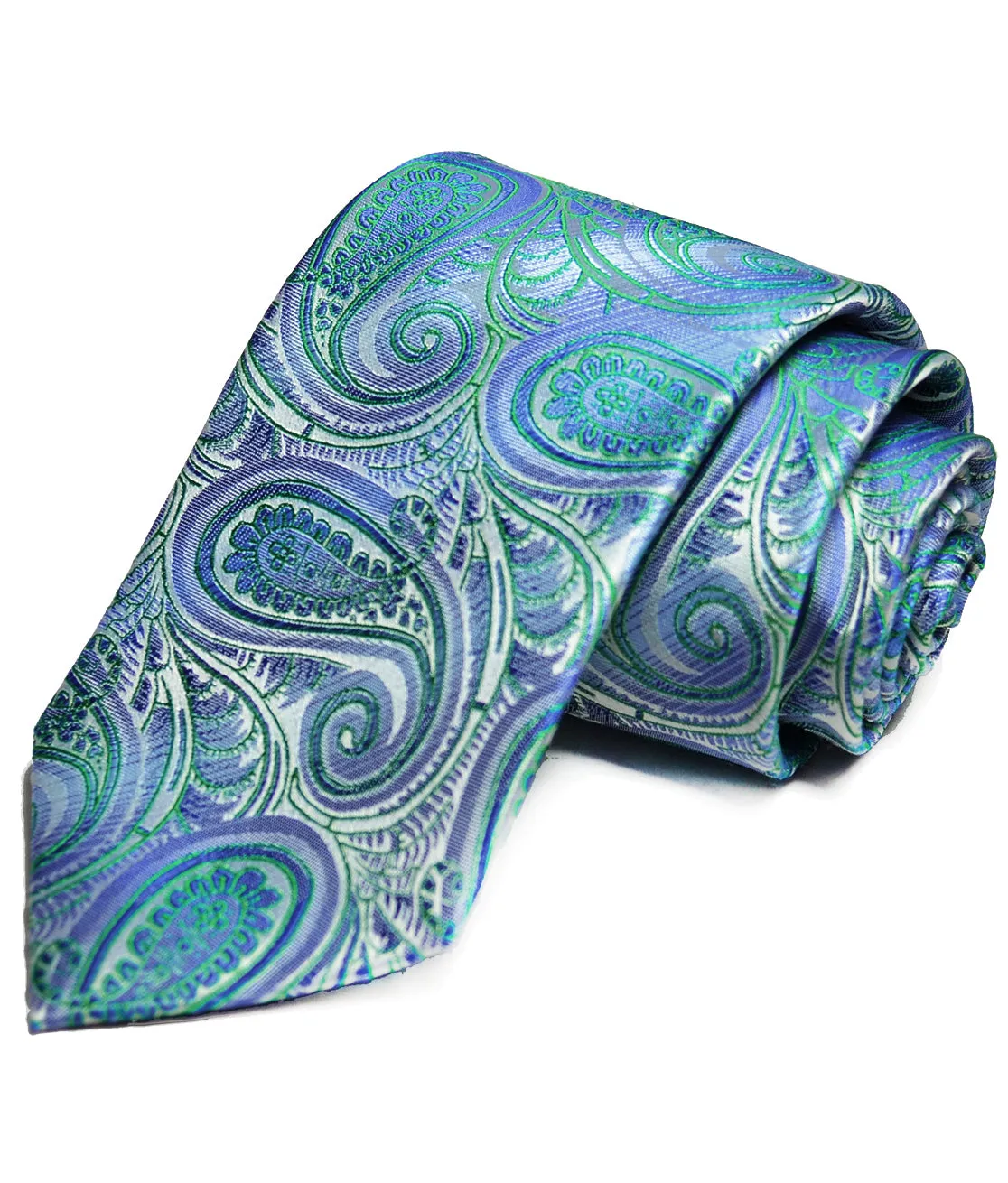 Hawaiian Ocean Paisley Silk Tie and Accessories