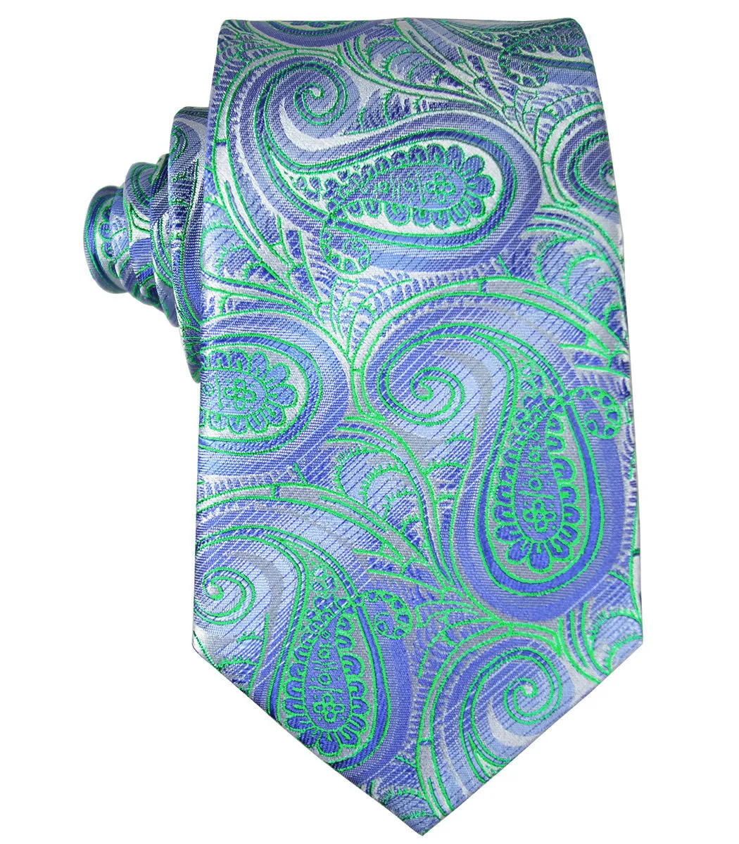 Hawaiian Ocean Paisley Silk Tie and Accessories