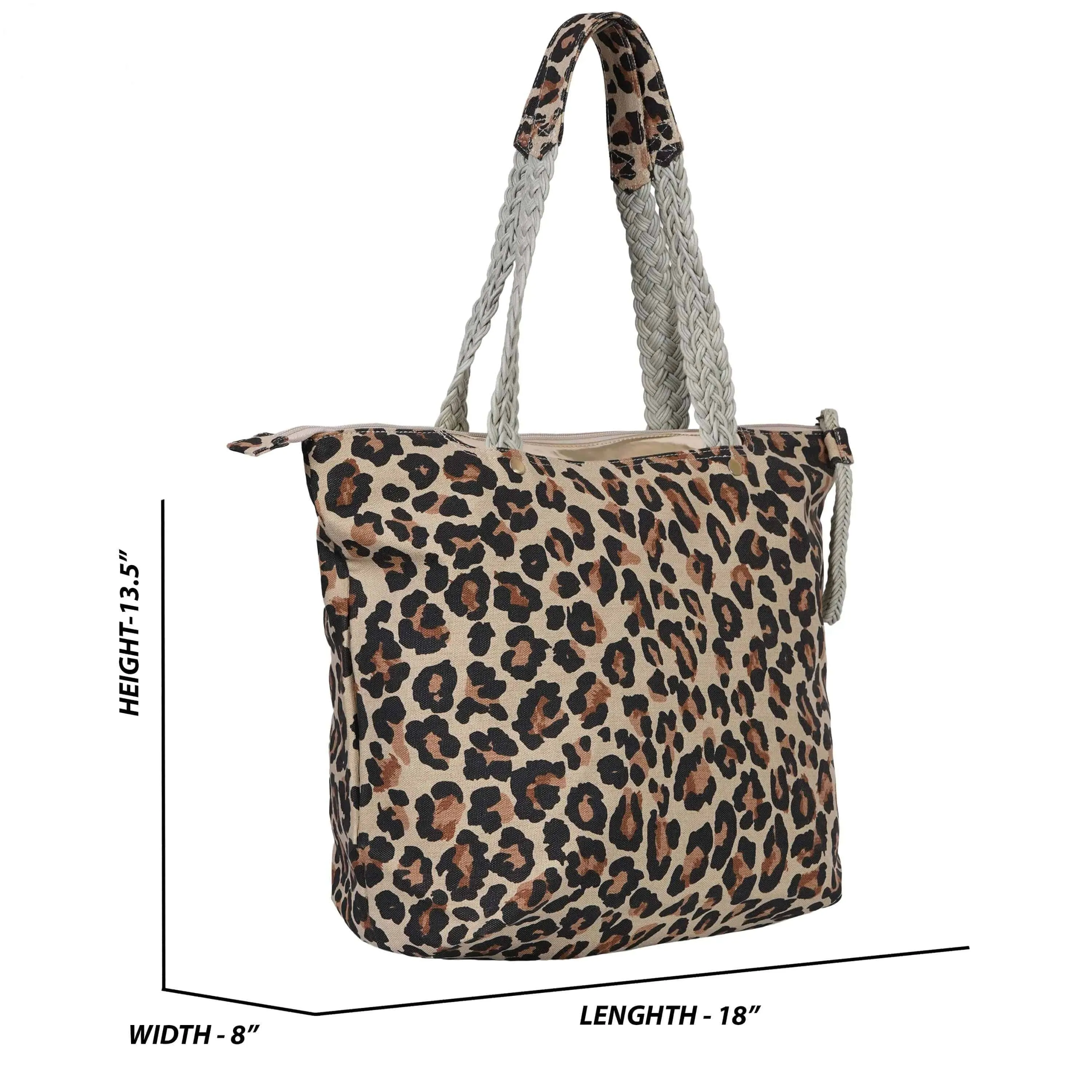 Leo Medium Printed Canvas Bag