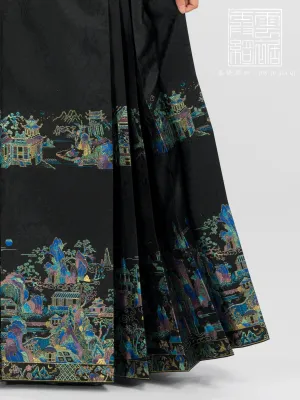 Luo Gé 楼阁 Mother of Pearl Pavilion Mamian Skirt