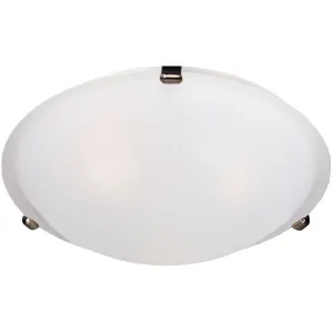 Malaga 13 in. 2 Lights Flush Mount Bronze finish Frosted Glass