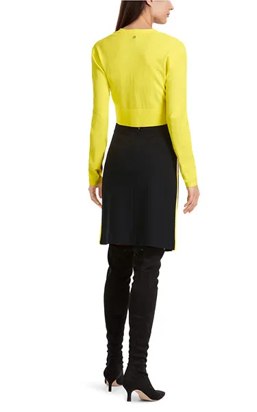 Marccain Black Skirt with Lemon Stripe