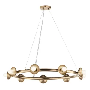 Palta 35" 9-Light Chandelier, Champagne Bronze Finish