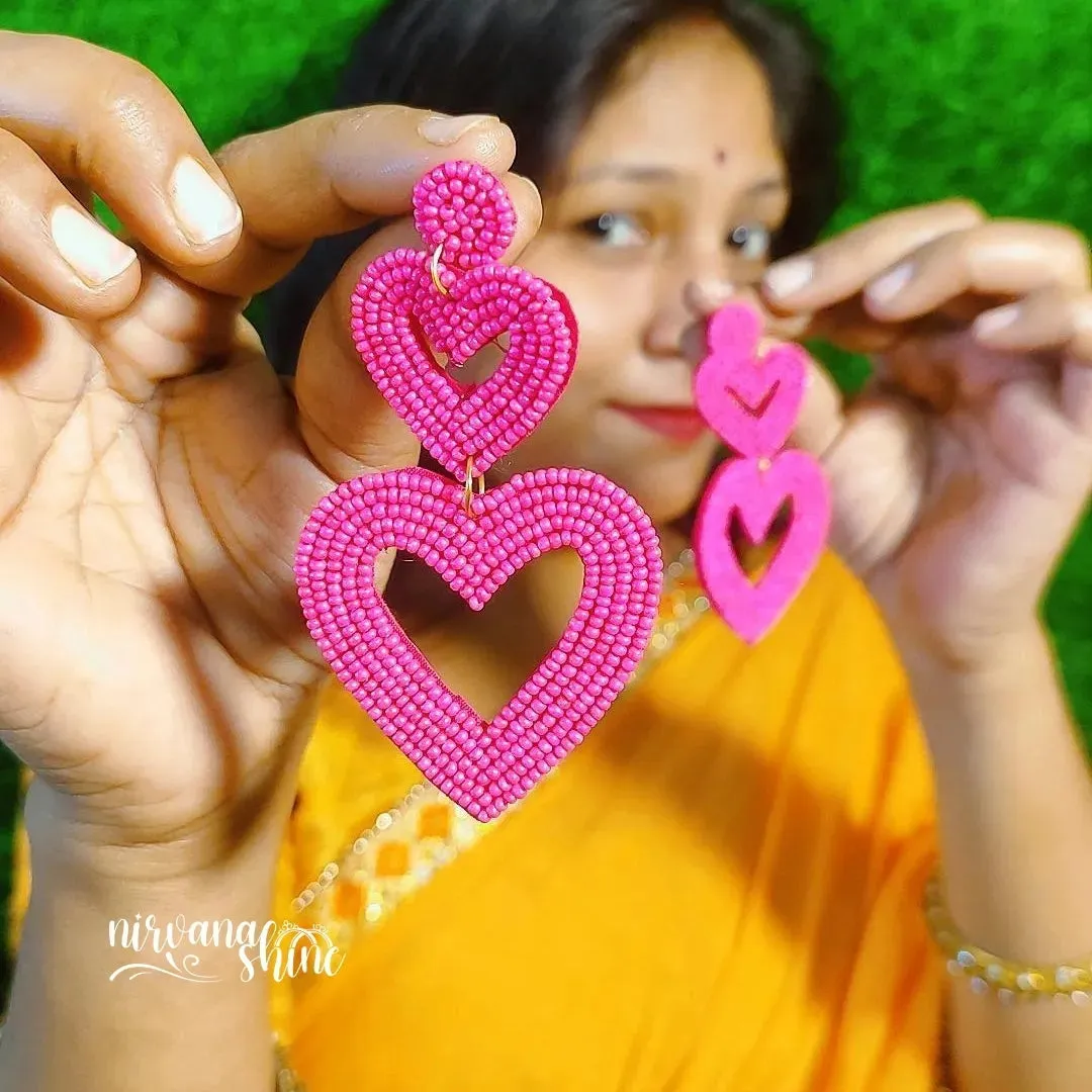 Pink Power Statement Earrings