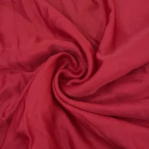 Premium Rose Red Solid Bemberg Silk Fabric