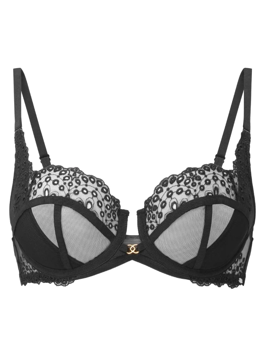 Rebel Balcony Bra - Black