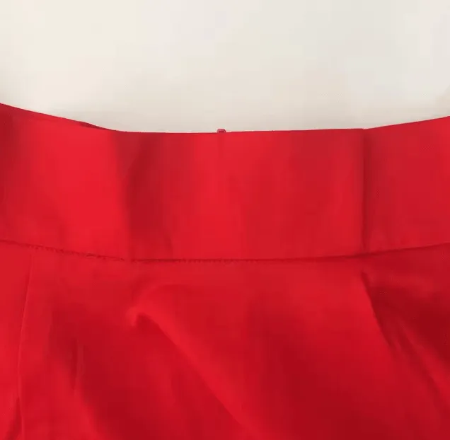 Red Cotton Full Circle Skirt