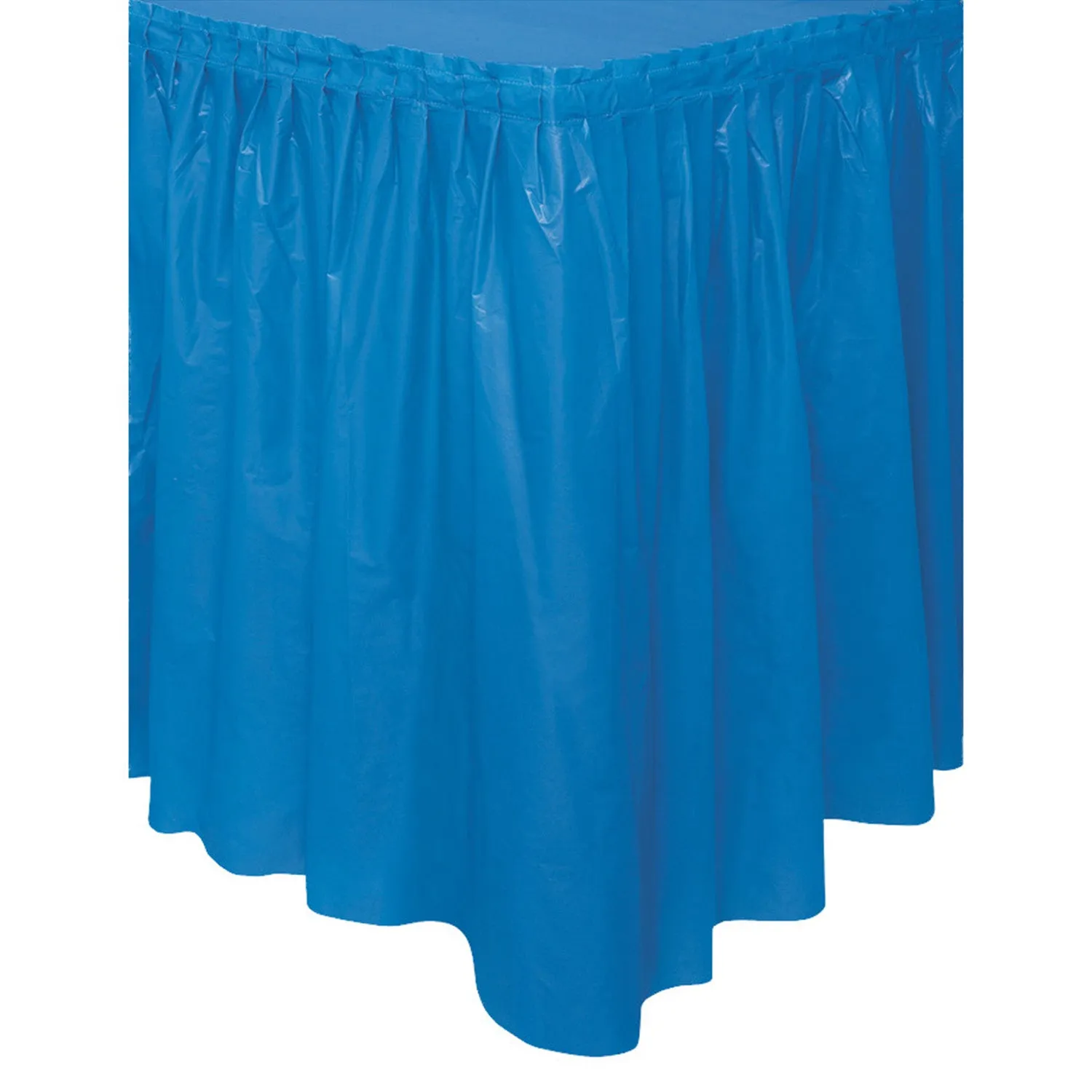 Royal Blue Plastic Tableskirt 73cm x 4.3m