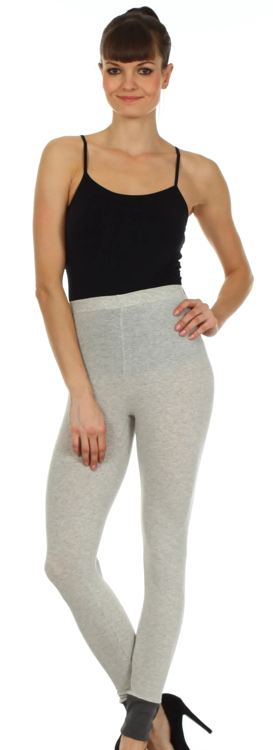 Sakkas Contrast Ankle Cotton Blend Leggings