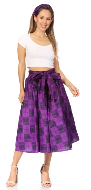 Sakkas Second African Dutch Ankara Wax Print Full Circle Skirt